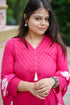 Elegant Solid Straight Pink Suit Set with Tassel Detail